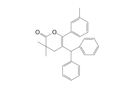3,3-Dimethyl-5-diphenylmethyl-6-(3-methylphenyl)-3,4-dihydropyran-2-one