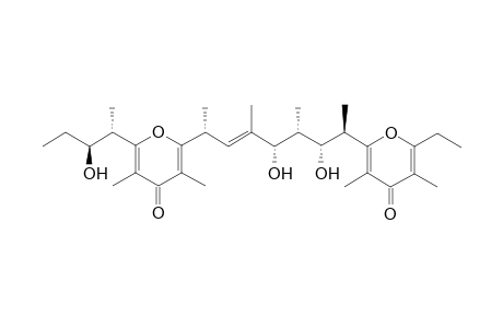 2-[(E,1R,2R,3R,4S,7R)-2,4-dihydroxy-7-[6-[(1S,2S)-2-hydroxy-1-methyl-butyl]-3,5-dimethyl-4-oxo-pyran-2-yl]-1,3,5-trimethyl-oct-5-enyl]-6-ethyl-3,5-dimethyl-pyran-4-one