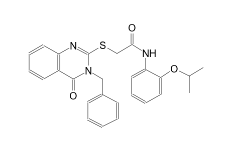 acetamide, 2-[[3,4-dihydro-4-oxo-3-(phenylmethyl)-2-quinazolinyl]thio]-N-[2-(1-methylethoxy)phenyl]-