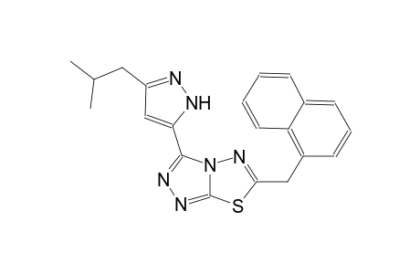 [1,2,4]triazolo[3,4-b][1,3,4]thiadiazole, 3-[3-(2-methylpropyl)-1H-pyrazol-5-yl]-6-(1-naphthalenylmethyl)-