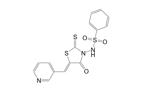 N-[(5Z)-4-oxo-5-(3-pyridinylmethylene)-2-thioxo-1,3-thiazolidin-3-yl]benzenesulfonamide