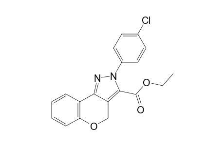 2-(p-chlorophenyl)-2,4-dihydro[1]benzopyrano[4,3-c]pyrazole-3-carboxylic acid, ethyl ester
