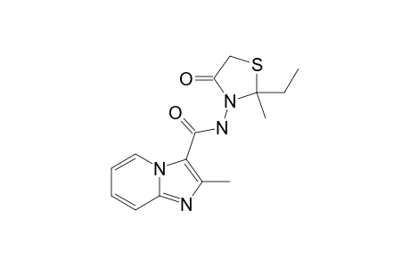 2-METHYLIMIDAZO-[1,2-A]-PYRIDINE-3-CARBOXYLIC-ACID-(2-ETHYL-2-METHYL-4-OXO-1,3-THIAZOLIDIN-3-YL)-AMIDE