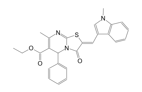 ethyl (2Z)-7-methyl-2-[(1-methyl-1H-indol-3-yl)methylene]-3-oxo-5-phenyl-2,3-dihydro-5H-[1,3]thiazolo[3,2-a]pyrimidine-6-carboxylate