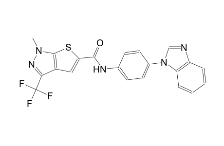 1H-thieno[2,3-c]pyrazole-5-carboxamide, N-[4-(1H-benzimidazol-1-yl)phenyl]-1-methyl-3-(trifluoromethyl)-