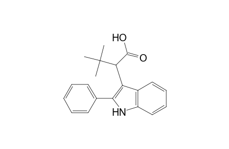 2-t-Butyl-2-(2'-phenyl-3'-indolyl)acetic acid