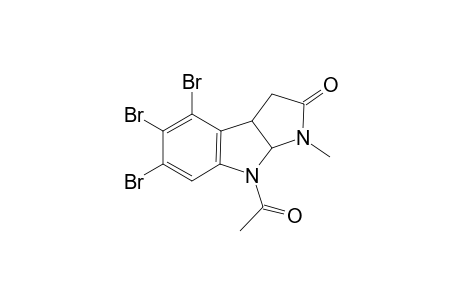 4-Acetyl-6,7,8-tribromo-3-methyl-3a,8b-dihydro-1H-pyrrolo[2,3-b]indol-2-one