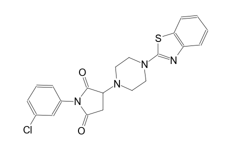 1H-Pyrrole-2,5-dione, 3-[4-(1,3-benzothiazol-2-yl)-1-piperazinyl]-1-(3-chlorophenyl)dihydro-