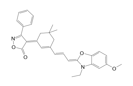 5(4H)-isoxazolone, 4-[3-(3-ethyl-5-methoxy-2(3H)-benzoxazolylidene)-1-propen-1-yl]-5,5-dimethyl-2-cyclohexen-1-ylidene]-3-phenyl-