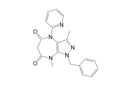 1-benzyl-1,6-dihydro-3,8-dimethyl-4-(2-pyridyl)pyrazolo[3,4-b][1,4]-diazepine-5,7(4H,8H)-dione