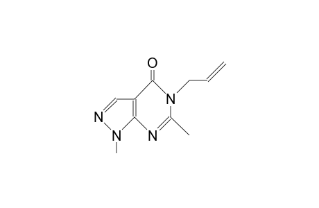 1,6-Dimethyl-5-allyl-pyrazolo(3,4-D)pyrimidin-4(5H)-one