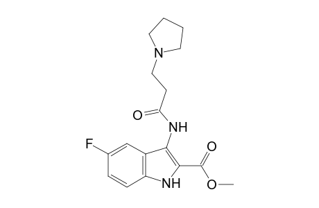 1H-Indole-2-carboxylic acid, 5-fluoro-3-[3-(pyrrolidin-1-yl)propionylamino]-, methyl ester