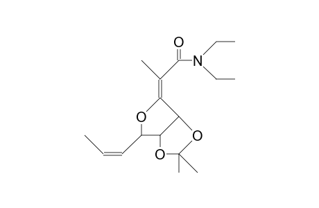 N,N-Diethyl-(E)-2-(3,4-isopropylidenedioxy-5-(2-propenyl-tetrahydrofuran-2-ylidene)-propionamide