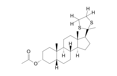 3α-hydroxy-5β-pregnan-20-one, cyclic ethylene mercaptole, acetate