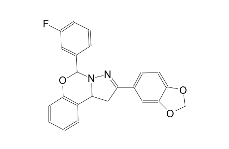 2-(1,3-benzodioxol-5-yl)-5-(3-fluorophenyl)-1,10b-dihydropyrazolo[1,5-c][1,3]benzoxazine