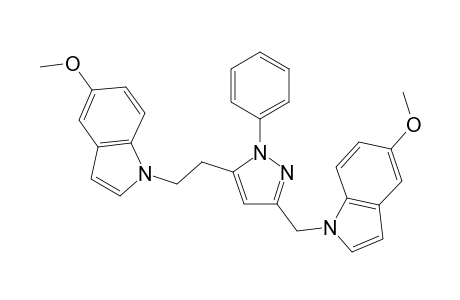5-Methoxy-1-((5-(2-(5-methoxy-1H-indol-1-yl)ethyl)-1-phenyl-1H-pyrazol-3-yl)methyl)-1H-indole