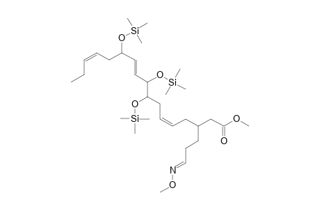 8-(1-(trimethylsiloxy)-3-(methoxyimino)propyl)-9,12-di(trimethylsiloxy)heptadeca-5(Z),10(E),14(Z)-trienoate