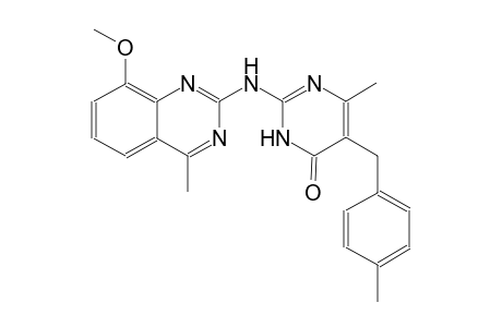 4(3H)-pyrimidinone, 2-[(8-methoxy-4-methyl-2-quinazolinyl)amino]-6-methyl-5-[(4-methylphenyl)methyl]-