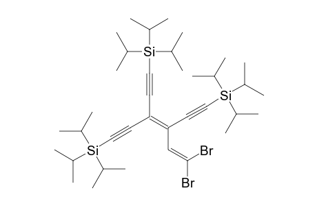 1,1-Dibromo-6-(tri-isopropylsilyl)-3,4-bis[(tri-isopropylsilyl)ethynyl]hexa-1,3-diene-5-yne