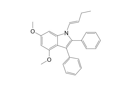 1-(but-2'-enyl)-4,6-dimethoxy-2,3-diphenylindole