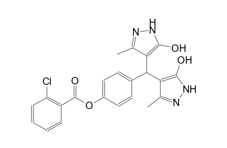 4-[bis(5-hydroxy-3-methyl-1H-pyrazol-4-yl)methyl]phenyl 2-chlorobenzoate