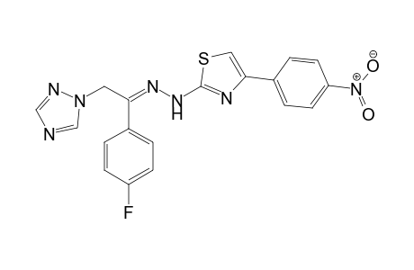 (E)-2-(2-(1-(4-fluorophenyl)-2-(1H-1,2,4-triazol-1-yl)ethylidene)hydrazinyl)-4-(4-nitrophenyl)thiazole