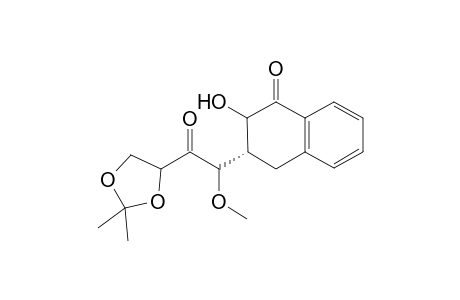 2-Hydroxy-3,4-dihydro-3(S*)-(1-methoxy-3,4-O-isopropylidene-2-oxobutyl)-1(2H)-naphthalenone