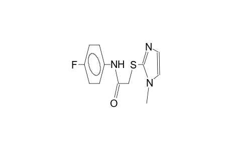 N-(4-fluorophenyl)-2-(1-methyl-2-imidazolyl)thioacetamide