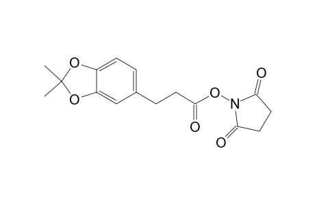 (2,5-dioxopyrrolidin-1-yl) 3-(2,2-dimethyl-1,3-benzodioxol-5-yl)propanoate