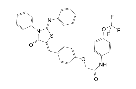 acetamide, 2-[4-[(Z)-[(2Z)-4-oxo-3-phenyl-2-(phenylimino)thiazolidinylidene]methyl]phenoxy]-N-[4-(trifluoromethoxy)phenyl]-