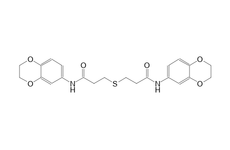 N-(2,3-dihydro-1,4-benzodioxin-6-yl)-3-{[3-(2,3-dihydro-1,4-benzodioxin-6-ylamino)-3-oxopropyl]sulfanyl}propanamide