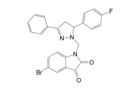 5-bromo-1-{[5-(4-fluorophenyl)-3-phenyl-4,5-dihydro-1H-pyrazol-1-yl]methyl}-1H-indole-2,3-dione