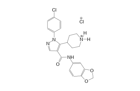 piperidinium, 4-[4-[(1,3-benzodioxol-5-ylamino)carbonyl]-1-(4-chlorophenyl)-1H-pyrazol-5-yl]-, chloride