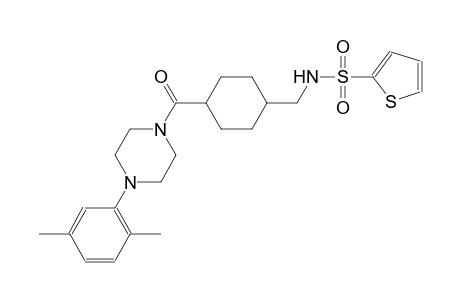 N-[(4-{[4-(2,5-dimethylphenyl)-1-piperazinyl]carbonyl}cyclohexyl)methyl]-2-thiophenesulfonamide