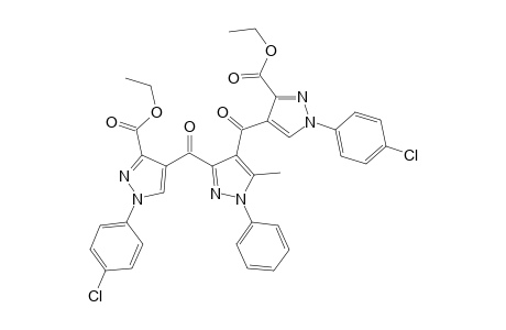 3,4-Bis-(1-(4-chlorophenyl)-3-ethoxycarbonyl-pyrazol-4-carbonyl)-5-methyl-1-phenyl-pyrazole
