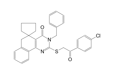 3-benzyl-2-((2-(4-chlorophenyl)-2-oxoethyl)thio)-3H-spiro[benzo[h]quinazoline-5,1'-cyclopentan]-4(6H)-one
