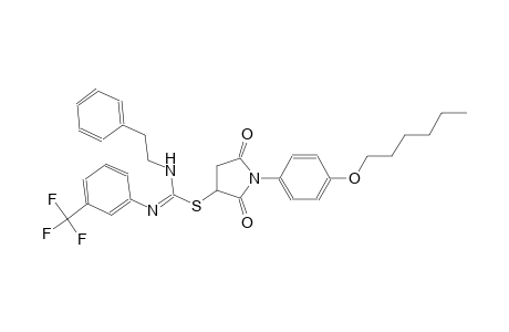 carbamimidothioic acid, N-(2-phenylethyl)-N'-[3-(trifluoromethyl)phenyl]-, 1-[4-(hexyloxy)phenyl]-2,5-dioxo-3-pyrrolidinyl ester