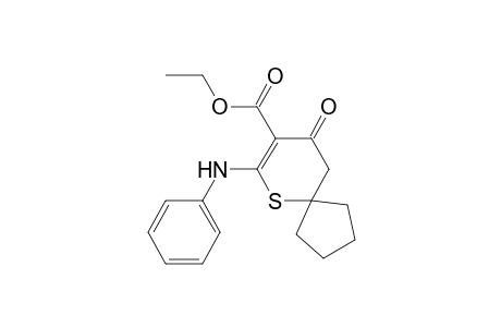 Ethyl 7-anilino-9-oxo-6-thiaspiro[4.5]dec-7-ene-8-carboxylate