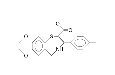 2-Carbomethoxy-3-(4-methyl-phenyl)-7,8-dimethoxy-4,5-dihydro-1,4-benzothiazepine