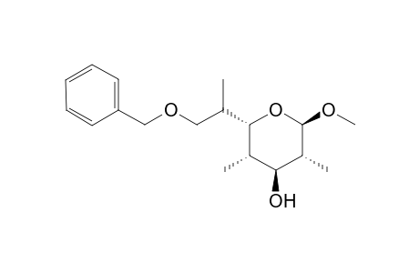 Methyl (+-)-2,4,6-Trideoxy-2,4,6-trimethyl-7-O-(phenylmethyl)-D-glycero-.alpha.-D-ido-heptopyranoside