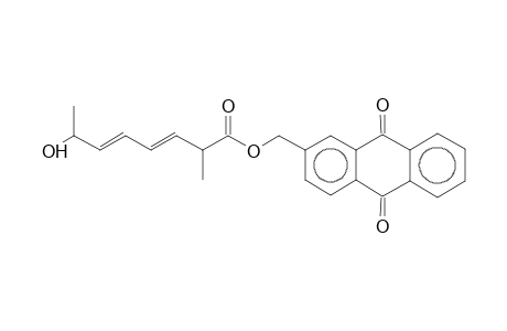 3,5-Octadienoic acid, 7-hydroxy-2-methyl-, (9,10-dioxo-9,10-dihydro-2-anthracenyl)methyl ester