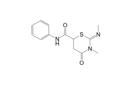 (2Z)-3-methyl-2-[(Z)-methylimino]-4-oxo-N-phenyltetrahydro-2H-1,3-thiazine-6-carboxamide