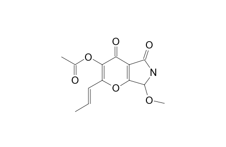 3-O-ACETYL-7-O-METHYLPYRANONIGRIN_A;7-METHOXY-4,5-DIOXO-2-[(1-E)-PROP-1-ENYL]-4,5,6,7-TETRAHYDROPYRANO-[2.3-C]-PYRROL-3-YL-ACETATE