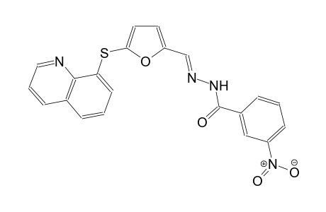 benzoic acid, 3-nitro-, 2-[(E)-[5-(8-quinolinylthio)-2-furanyl]methylidene]hydrazide