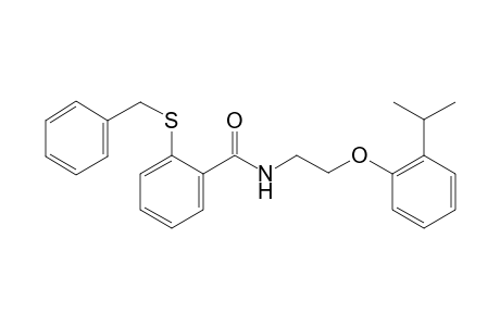 2-(benzylsulfanyl)-N-[2-(2-isopropylphenoxy)ethyl]benzamide