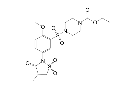 1-piperazinecarboxylic acid, 4-[[2-methoxy-5-(4-methyl-1,1-dioxido-3-oxo-2-isothiazolidinyl)phenyl]sulfonyl]-, ethyl ester