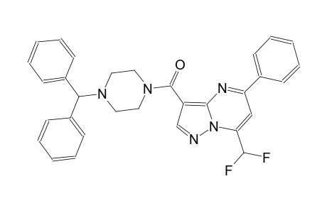 3-[(4-benzhydryl-1-piperazinyl)carbonyl]-7-(difluoromethyl)-5-phenylpyrazolo[1,5-a]pyrimidine