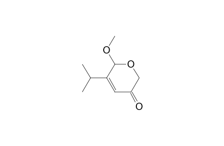 2H-Pyran-3(6H)-one, 6-methoxy-5-(1-methylethyl)-, (.+-.)-