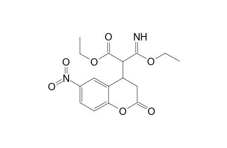 4-[2'-Ethoxy-1'-(ethoxycarbonyl)-2'-iminoethyl]-6-nitrochroman-2-one