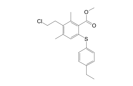 Methyl 4,6-dimethyl-5-(2-chloroethyl)-2-(4-ethylphenylsulfanyl)-benzoate